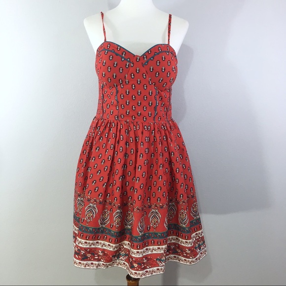 Band of Gypsies Dresses & Skirts - NWT Band of Gypsies Red Print Bodice Dress Pockets